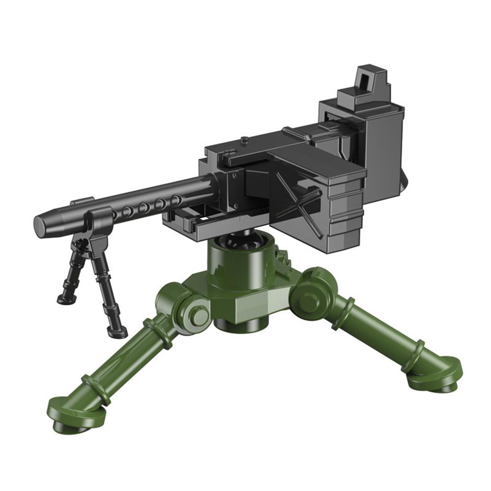 WW2 MOC-Military Building Blocks, Solider Figures, Weapons Machine Guns, Bricks Accessories, RPG Gatling, NSV Mortar, Halloween