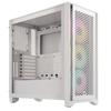 Boitier PC - CORSAIR - CC-9011241-WW - iCUE 4000D RGB AIRFLOW - Moyen-tour - 3 fans AF120 RGB ELITE - iCUE Lighting Node PRO - Blanc