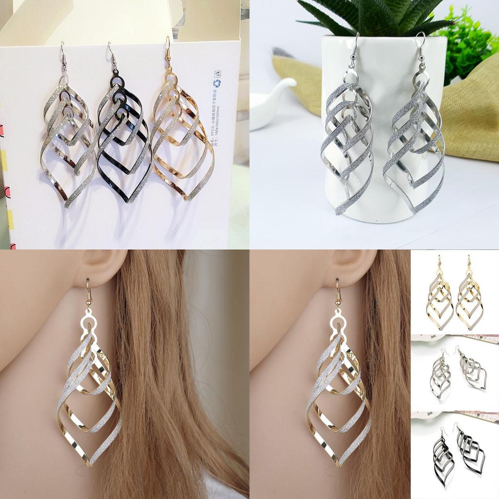 Trendy European And American Stylish Punk Spiral Earrings For Fashionable Women