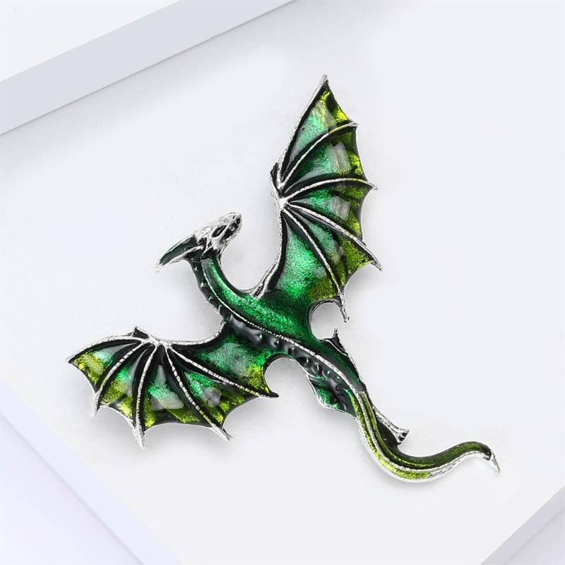 Cartoon Western Dragon Alloy Safety Badge Pin Daily Fashion Unisex Brooch Decorative Scarf Clip Bag Charm