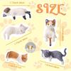 Cat Figure  5Pcs Mini Cute Cat Ornaments Kitten Figurines for Gift Home Decor Car Interior Desktop Model Garden Accessories