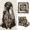 Square Women Head Scarf Printed Female Shawl Wrap Elegant Large Hair Bandana