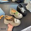 Thick-soled Sandals Women's Summer Hollowed-out and Breathable 2025 New Outer Wear Increased Height 8cm To Show Feet, Small Man with Skirt Wome