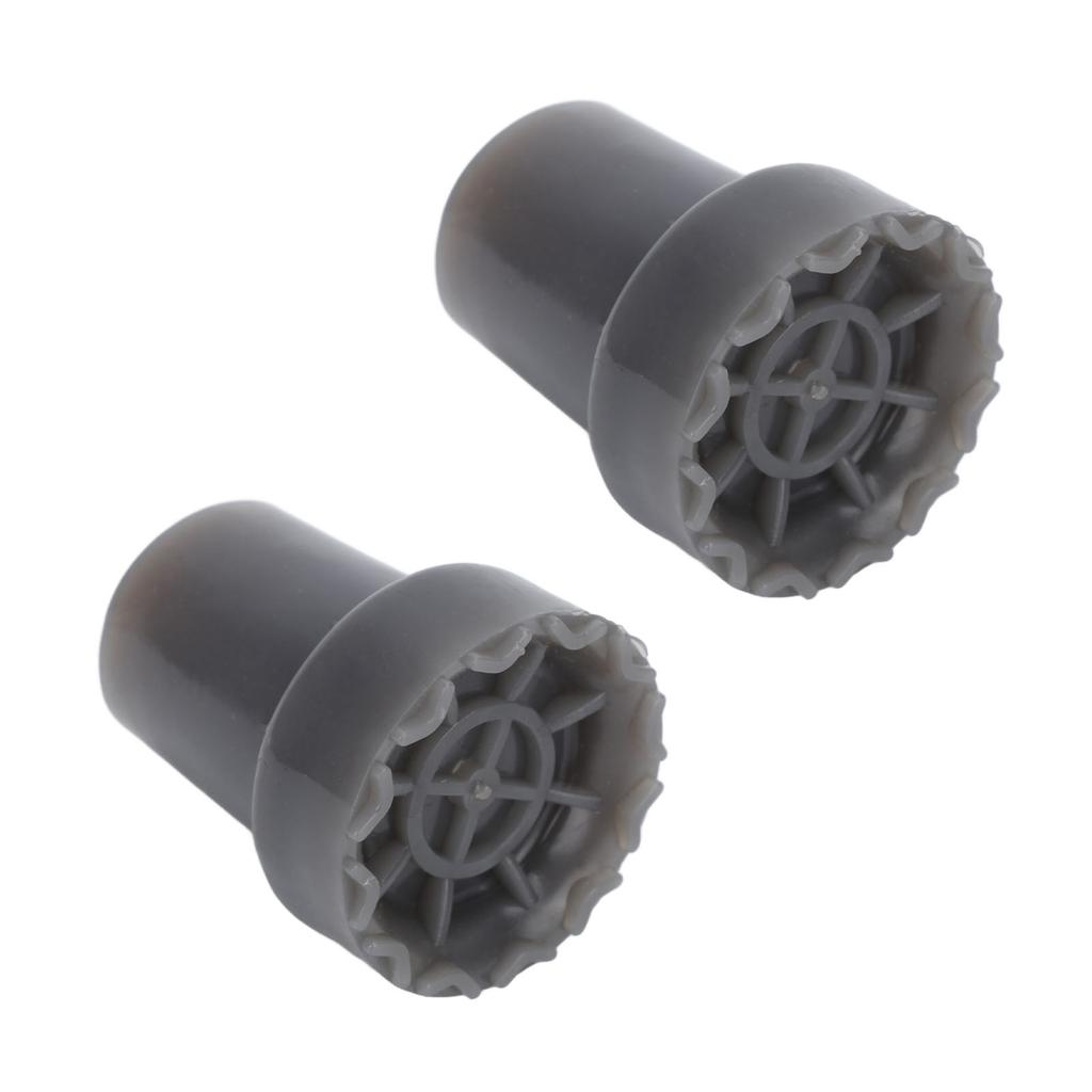 2pcs Crutch Feet Pads Wear Resistant Protective Round Foot Design 360 Degree Rotatable Thickened Rubber Canes Feet