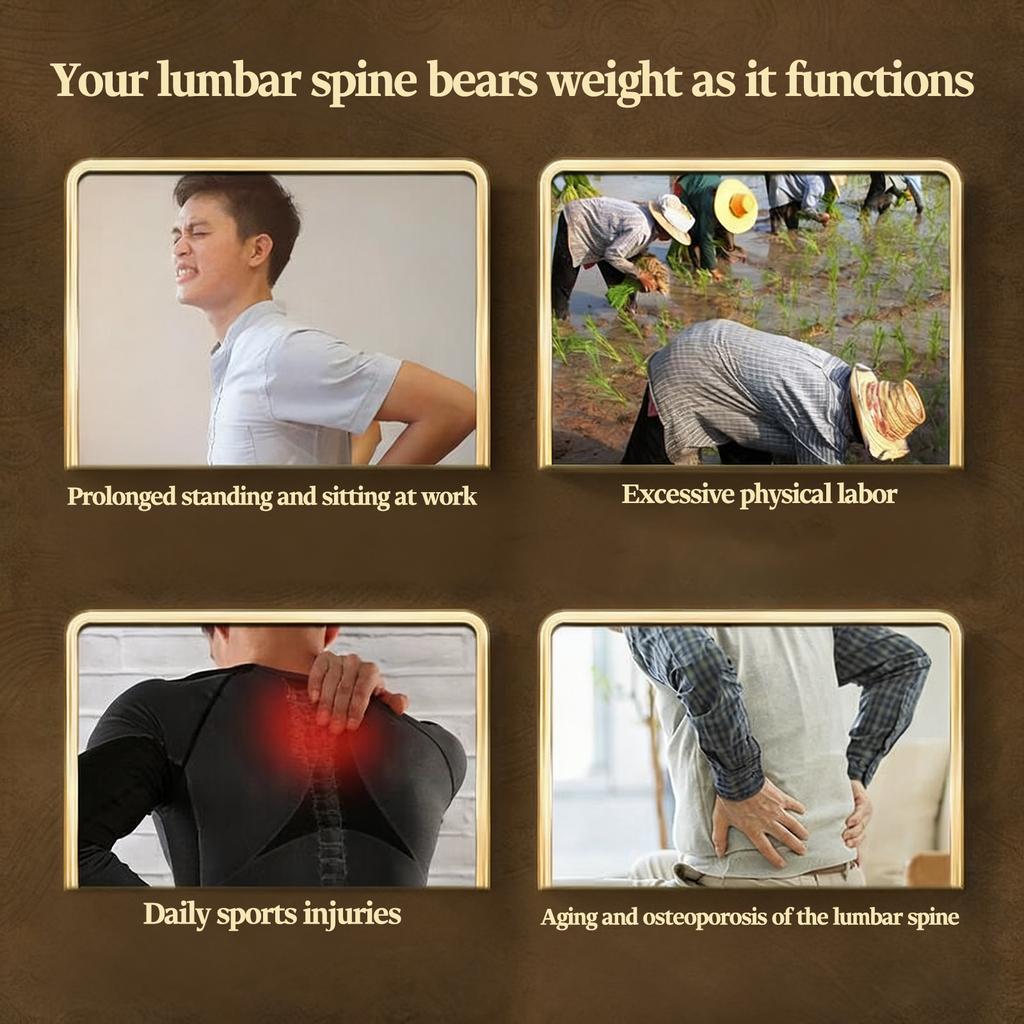 Self-heating Lumbar Patch-Low Back Pain Relief Plaster with Ginger/Cordyceps Herb, Heat Releasing Support for Office & Athletes (6/18/30)Pcs)