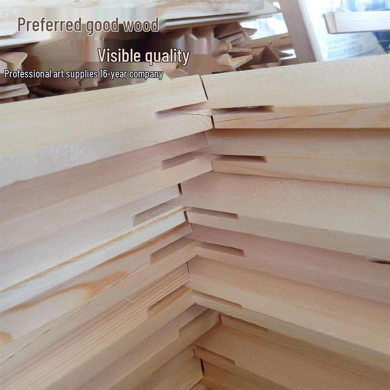 High-Quality 1.6cm Solid Wood Oil Painting Frame - Thick, Textured, and Luxurious