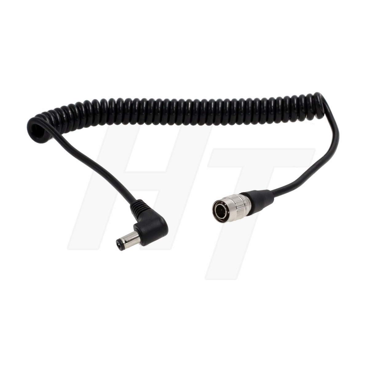 

Zaxcom ZOOM F4/F8 Recorder Coiled Power Cable, Right-Angle DC Barrel, Hirose 4-Pin for Sound Devices 664