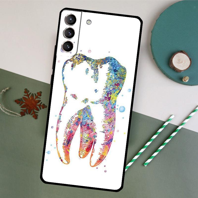 The Dentist Tooth Phone Case For Samsung Galaxy S25 S20 S21 S22 S23 S24 S26 Ultra S10 Plus S25 FE Back Cover