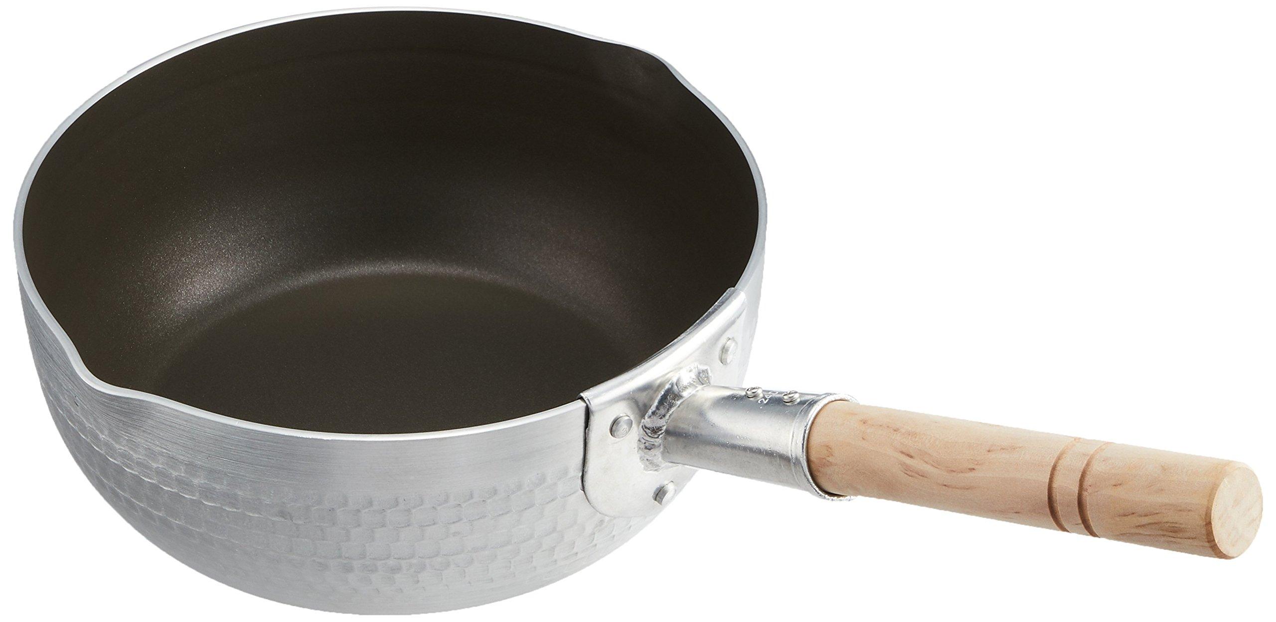

Endo Shoji Commercial Pro Select Yukihira Pot, 24cm, Teflon-Coated, Aluminum Body with Natural Wood Handle, AYK6024