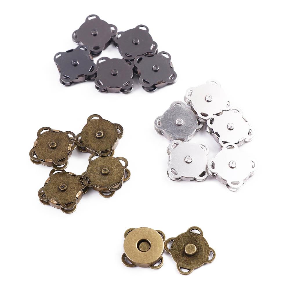 Bronze Clasp Closures Craft Plum Shape Sewing Adsorption Buckle Buttons DIY Accessories Snaps