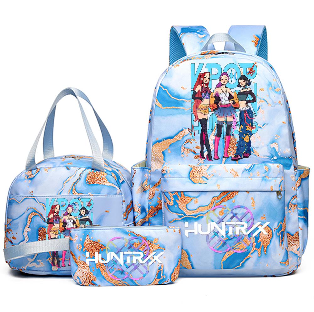 3-teiliges/Set Anime niedlich K-pop Bedruckter Rucksack mit Handtasche Federmäppchen für Teenager Schüler Mädchen Jungen Schultasche Schultasche Damen Große Kapazität Reisetasche