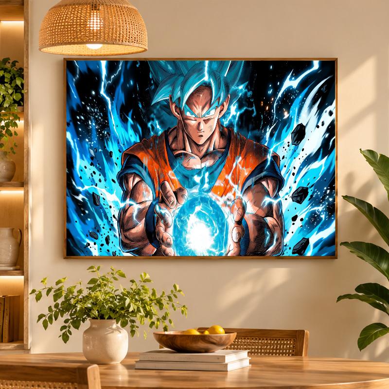 5D Diamond Painting Dragon Ball Goku DIY Full Drill Diamond Art Kit Home Decoration