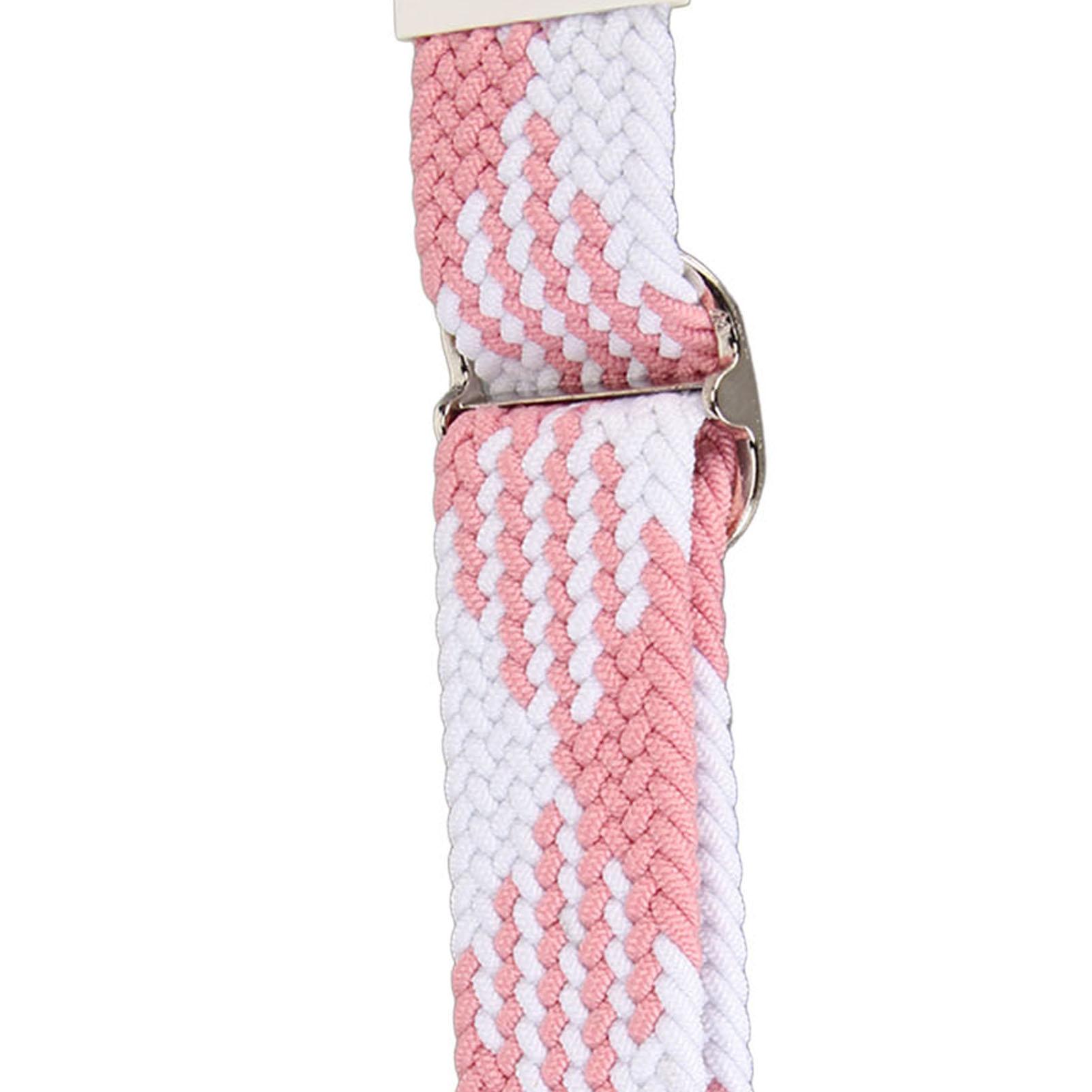 

Nylon Watchband Adjustable Replacement Band Sport Breathable Strap for Fenix 7S for 6S for 5S Pink White