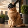 Comfortable Cat Face Mask Bat Mask, Funny Helmet, Hat Cosplay Costume, Adjustable Pet for Holiday Costume Gear Halloween Party Photo Props,