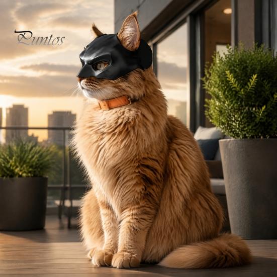 Comfortable Cat Face Mask Bat Mask, Funny Helmet, Hat Cosplay Costume, Adjustable Pet for Holiday Costume Gear Halloween Party Photo Props,