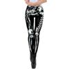 Metal Mechanical Skeleton Printed Women's Casual Leggings 1