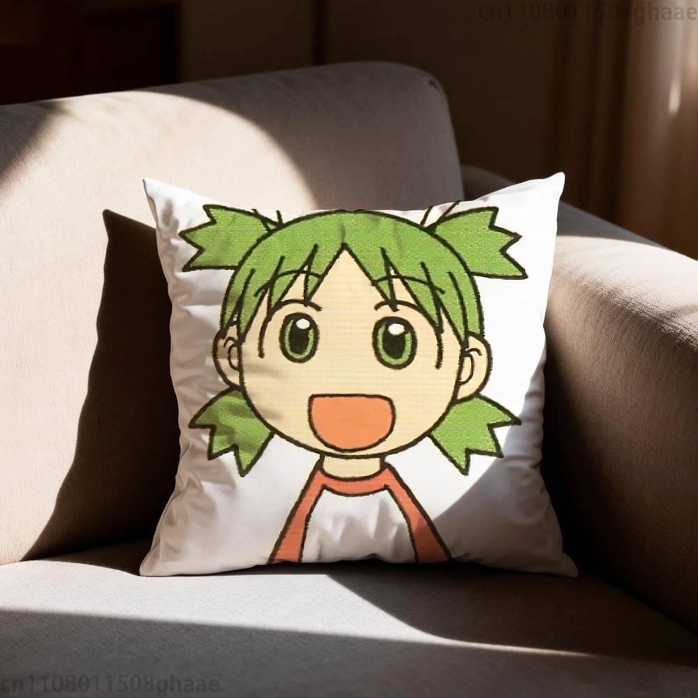 Yotsuba Anime Cartoon Pillow Case Sofa Living Room Bedroom Headboard Backrest Cushion Square Cushion Nap Time