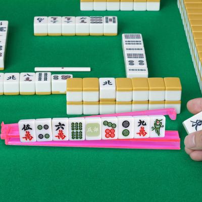 Mahjong Rack Pusher Clear Acrylic Heavy Duty Portable Multifunctional American Mah Jongg Tile Holder Push Ruler Mahjong Accessories