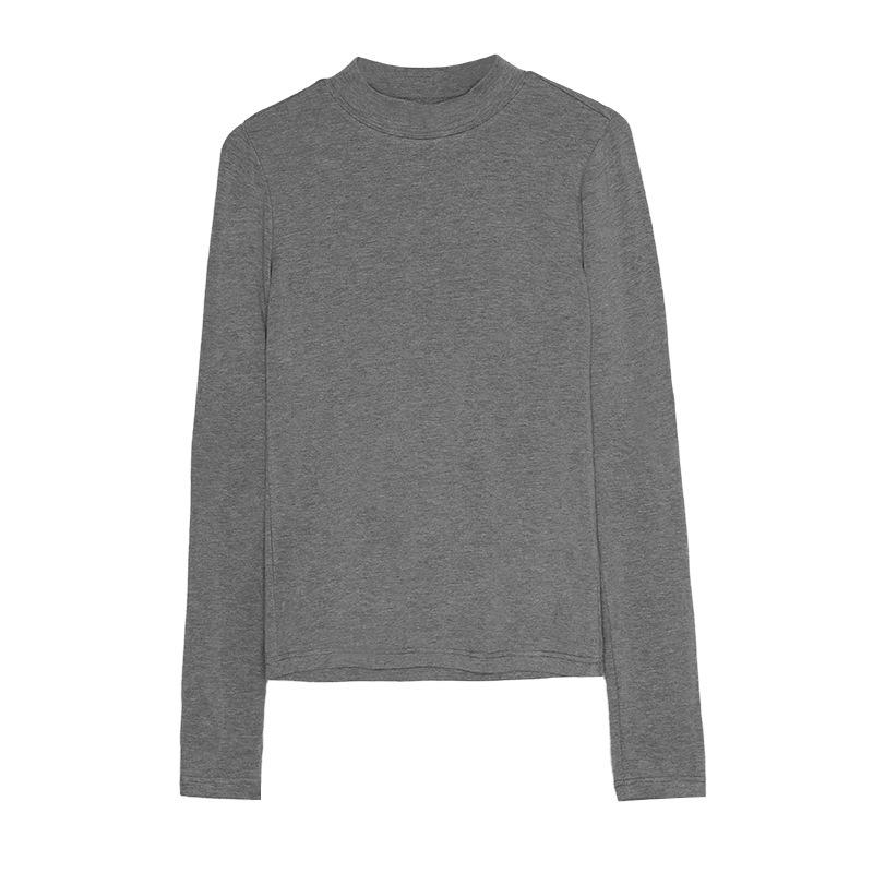 Ankola Women's Red Velvet Half Turtleneck Long Sleeve Shirt - Slimming, High Elastic, Warm, Spring/Autumn 2025