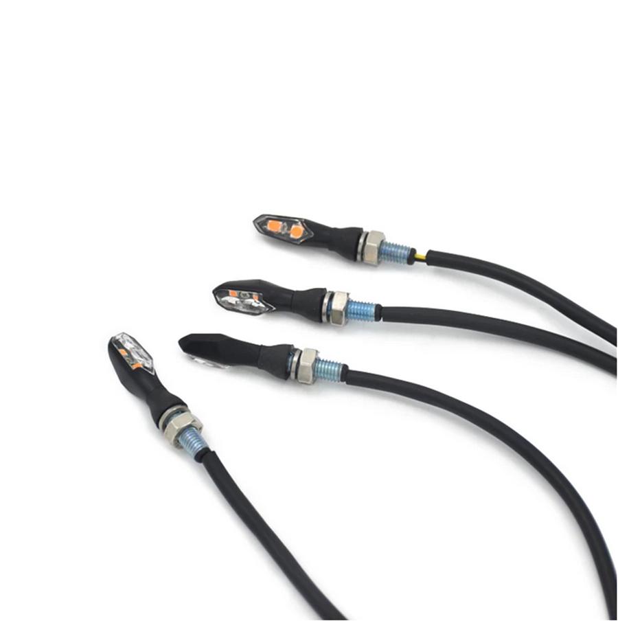 4Pcs Aluminum  12V Mini Motorcycle General LED Turn Signal Lamp Motorbike Indica
