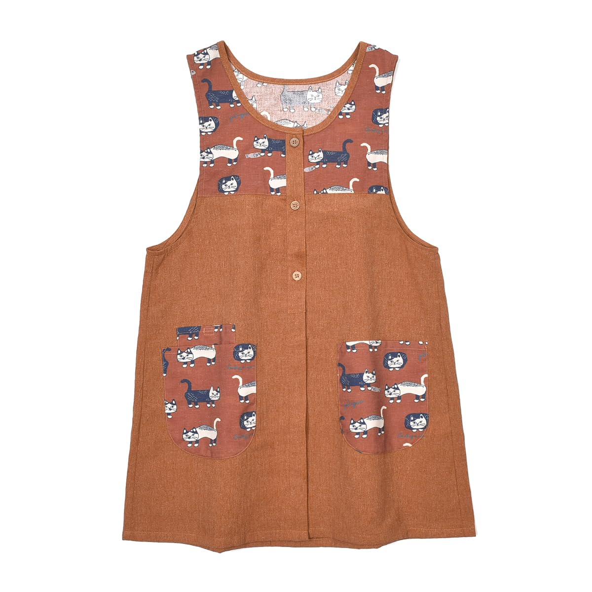 

Front button apron A la carte Front button apron 258550 Orange [Kusuguru Japan] M-L оранжевый