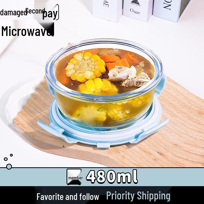 ZISIZ Glass Microwave Lunch Box with Lid