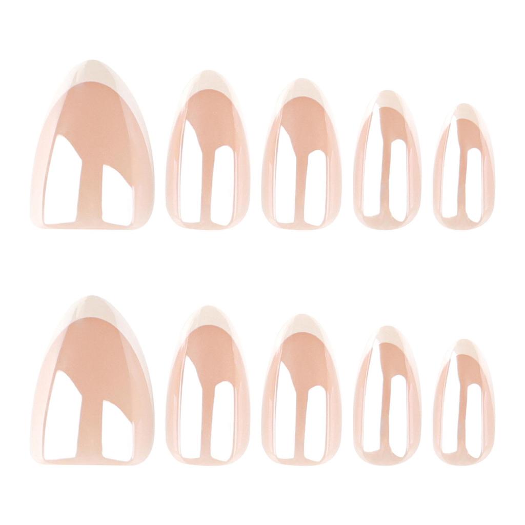 Minimalist French White Press-On Nails - Short Almond Shape for Manicure