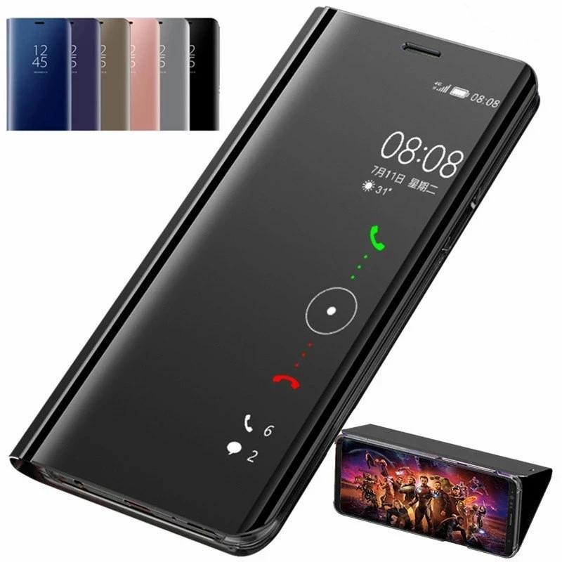 Luksus Smart Etui til Samsung Galaxy A57 A56 A37 A17 A55 A54 A34 A15 A53 A34 A33 A14 A73 Spejl Læder Smart Flip Stand Cover