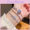 Zircon Heart Star Pull Bracelet For Women With Elegant Design For Gift Giving