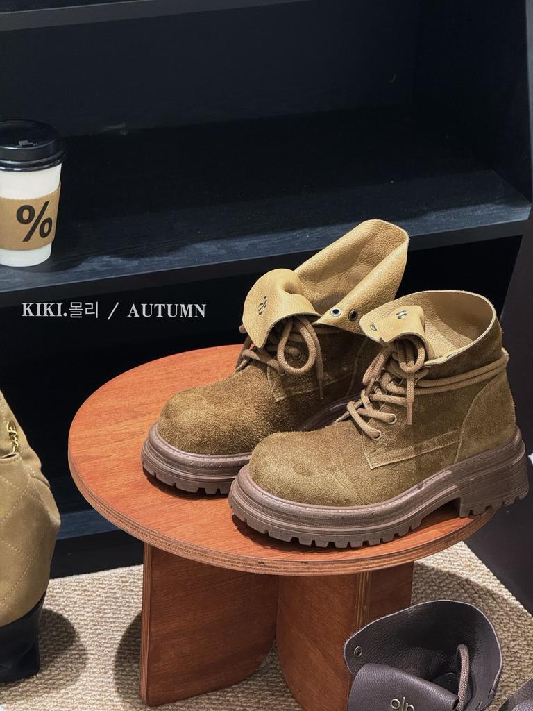 Leather German training shoes women's 2025 autumn new thick-soled heightening sports shoes casual versatile little white shoes fashion board shoes