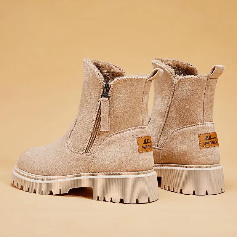 Fashion Booties Shoes for Woman Elegant With Medium Heels Suede Women's Ankle Snow Boots Comfortable Designer Luxury High Quality Boot