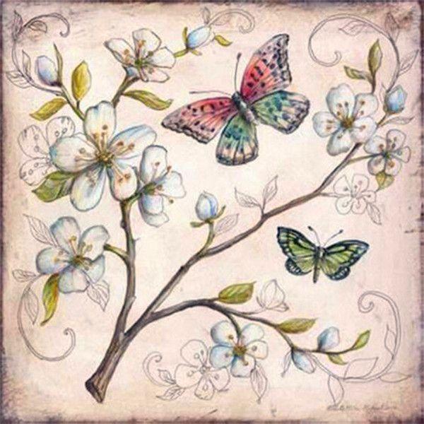 RUOPOTY Olejomalba podle čísel Motýl Nástěnné umění Jedinečný dárek Ručně malovaný obraz podle čísel Zvíře Dekor dětského pokoje