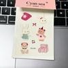 High Aesthetic DIY Adhesive Stickers for Scrapbook Journal Photocard Decor INS Cute Cat & Elephant Jelly Stickers