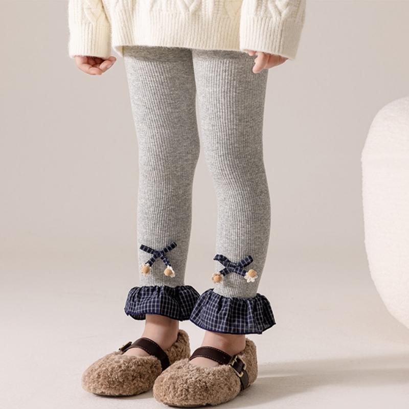 Baby Mädchen Leggings Strumpfhosen Baby Strumpfhose Kind Kleinkind Lotusblatt Spitze Hose Baumwollstrick Hose Für Kind Säugling Legging Winter