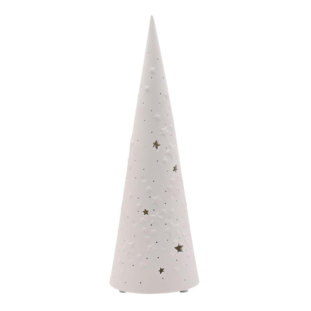 34cm White Porcelain Christmas Tree Lamp