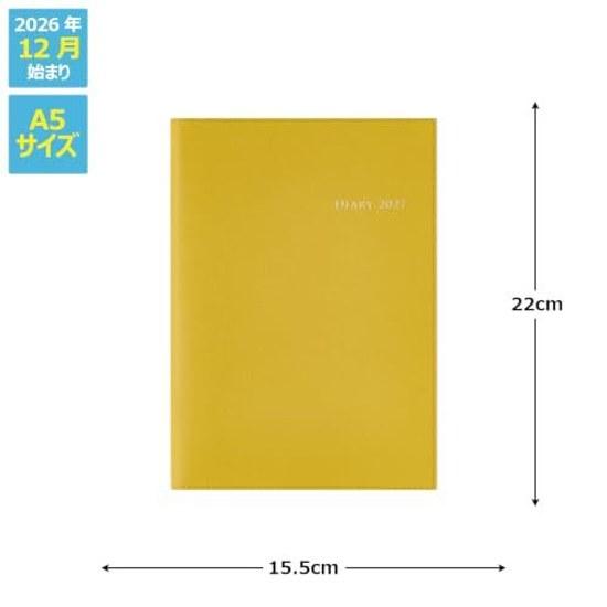 Takahashi Notebook 2027 A5 Weekly Desk Diary Casual 8 Mustard No. 438 (Starts December 2026)