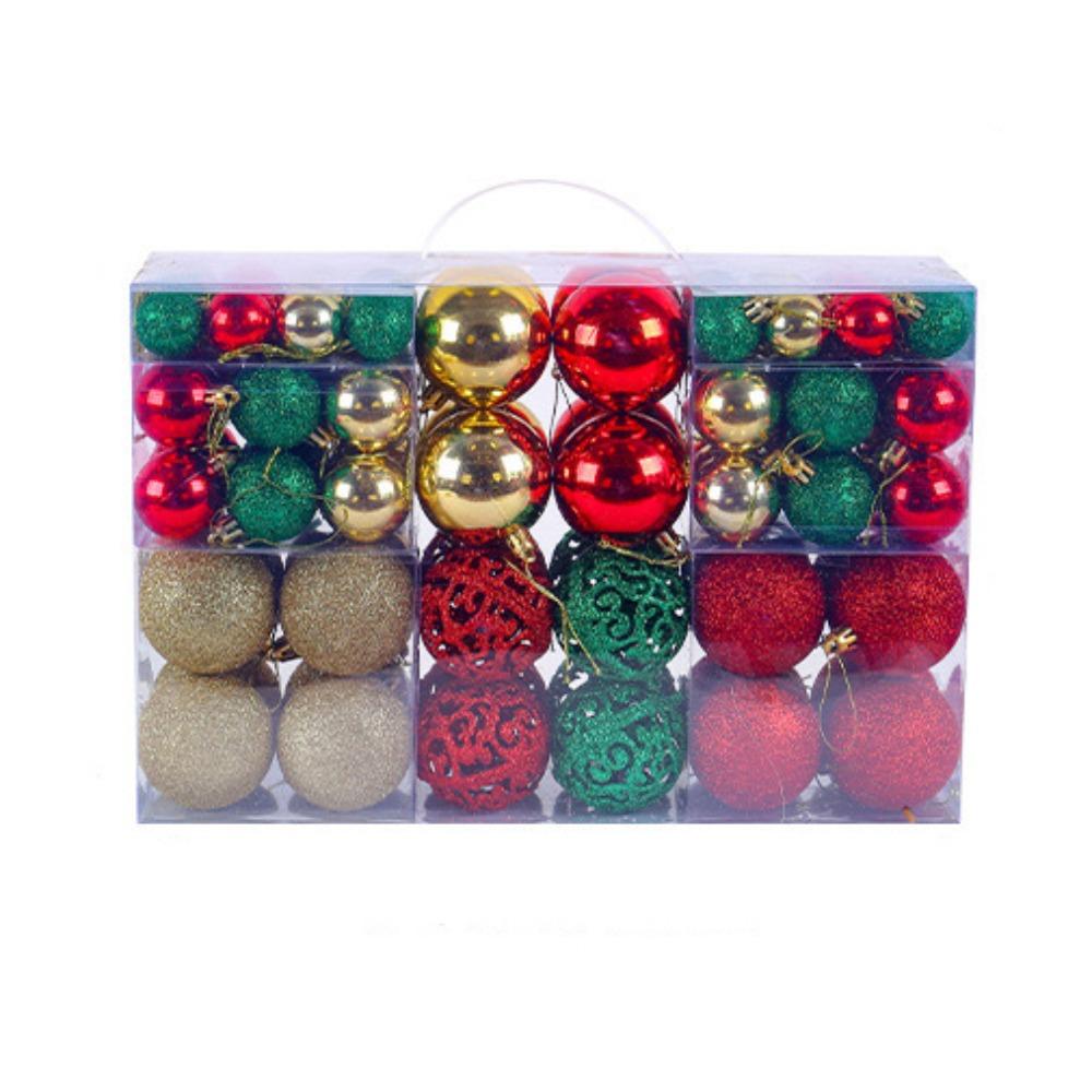 100pcs Delicate Christmas Tree Decoration Pendant Shatterproof Electroplated Ball  Window