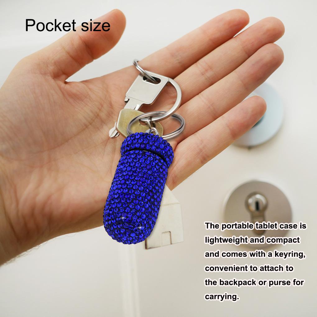 4 Pieces Aluminum Alloy Waterproof Pill Cases Dispenser Containers Airtight Piller Holder Organizer Health Care