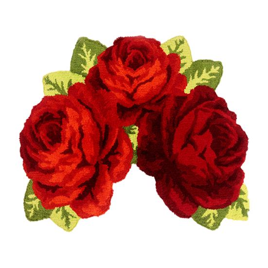 Pliušinis grindų kilimėlis Greitai džiūstantis Neslystantis pagrindas Rožės žiedo formos Kilimas Lengvai valomas Dekoratyvinis svetainės vonios kilimėlis