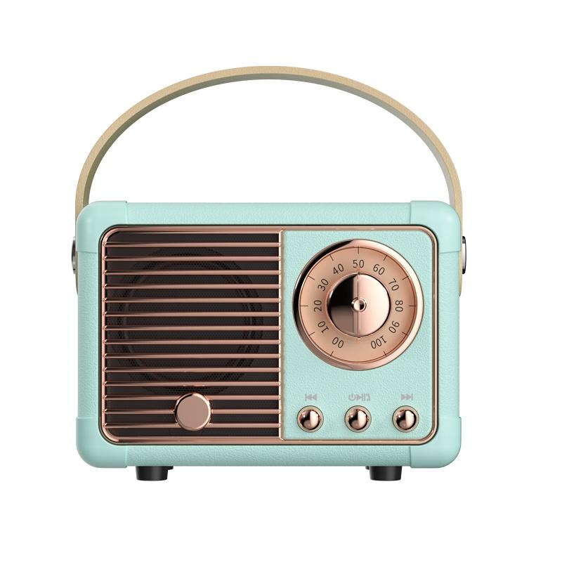 Altoparlante Bluetooth retrò HM11 Ricevitore radio FM retrò classico Decorazione portatile Mini altoparlanti Lettore musicale da viaggio