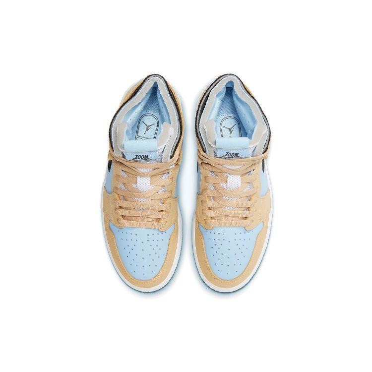 Air Jordan 1 High Zoom Comfort High Psychic Blue Sesame Women Sneakers Black White CT0979-400