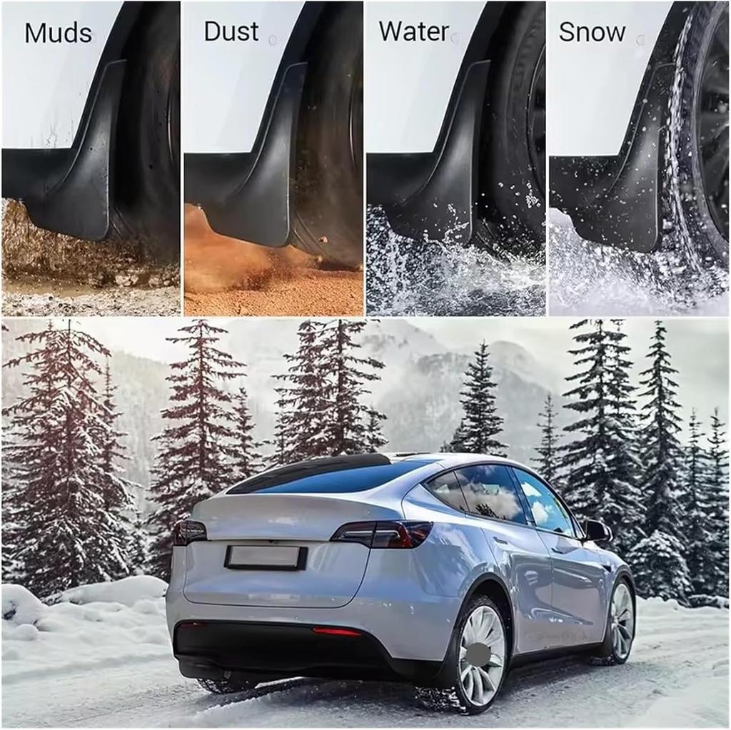 Car Mudguards For Tesla Model Y Juniper 2025 Front Rear Mudflaps Guard Anti-Snow Anti-Sand Splash Automobile Protector Accessory