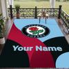 שטיח מודפס עם טקסט מותאם אישית Blackburn Rovers Football שטיח רצפה מונע החלקה לקישוט חדר בבית