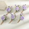 European-American Rose Boutonniere for Groom, Groomsmen, Bride & Bridesmaids – Mori Style Wedding & Party Decoration.