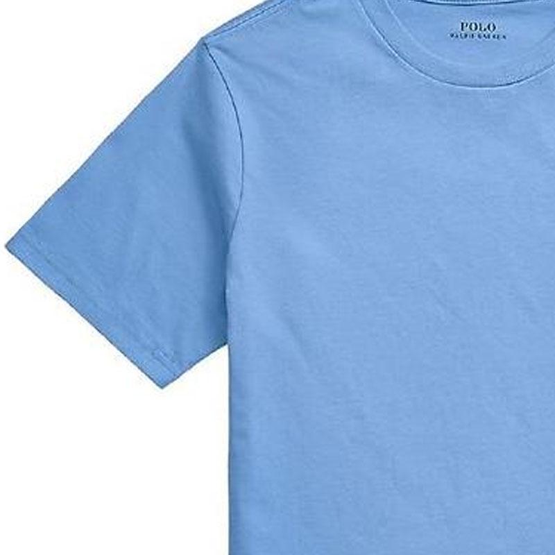 Polo Ralph Lauren Kids SS22 Solid Logo Embroidered Crew Neck Short Sleeve T-Shirt Kids Tops Blue 323832904-112