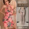 Sex underwear retro stand-up collar high-end cheongsam sexy uniform nightclub tight sleeveless hip-wrapped printing