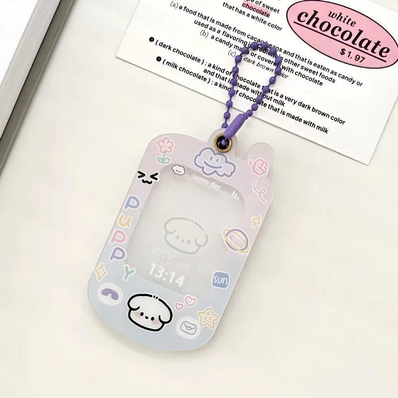 Acrylic Photocard Holder Dog Cartoon Idol Card Display Protector Cute Decoration Mobile Phone Photocard Frame Gift