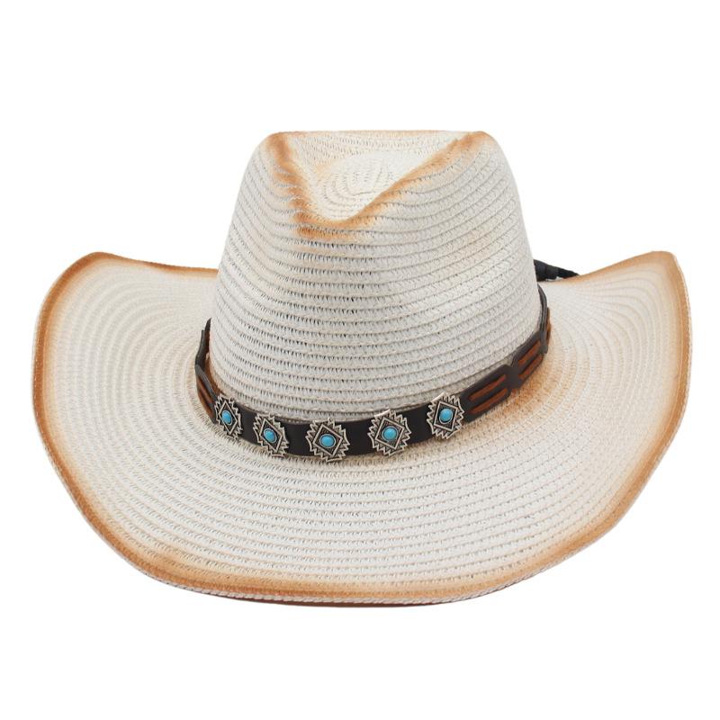 Straw Hat Wide Hat Straw Hat Men'S And Women'S Summer Sun Protection Sun Hat Beach Seaside Vacation Sun Hat