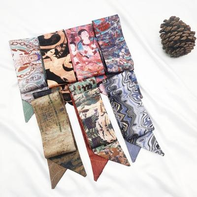 Oil Painting Headband Ribbon Hair Ribbon Scarf Fashion Headscarves