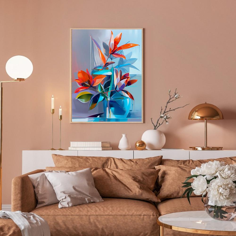 5D DIY Full Round Drill Diamond Painting Geometric Flower Home Decor Art Craft